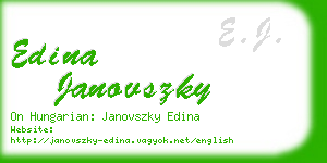 edina janovszky business card